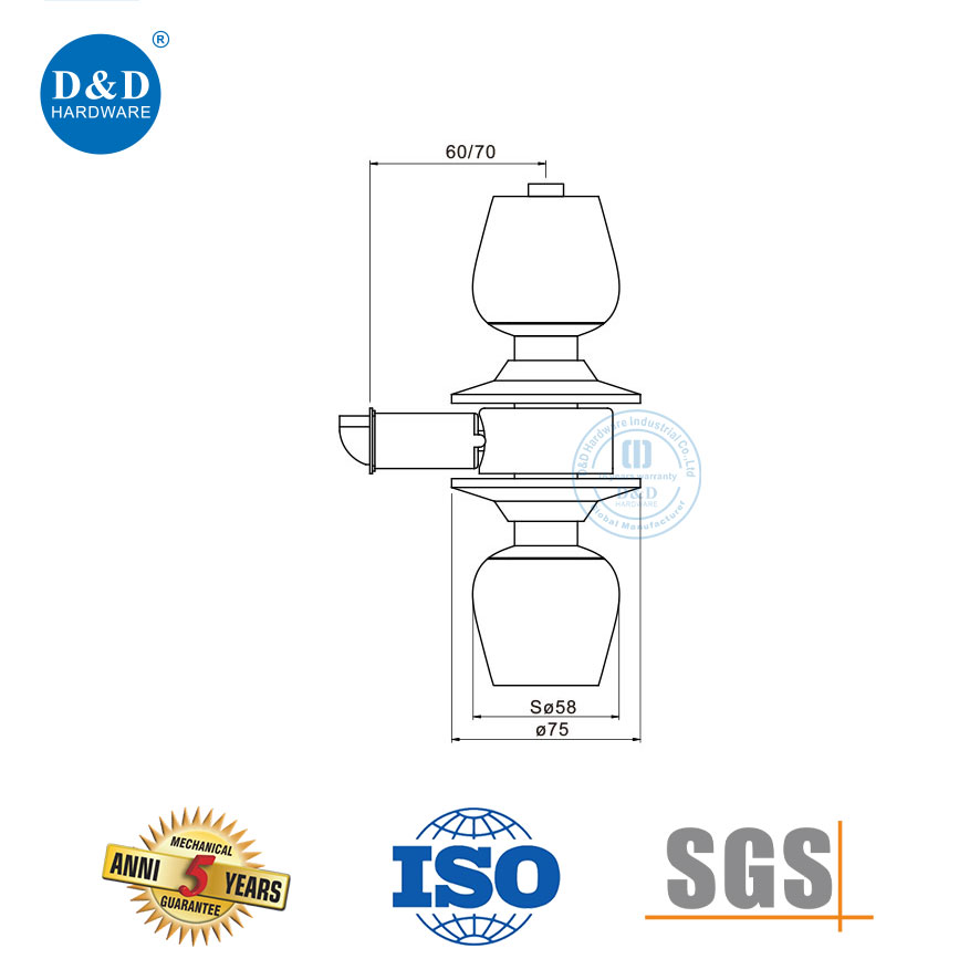 Double Cylinder Door Knob