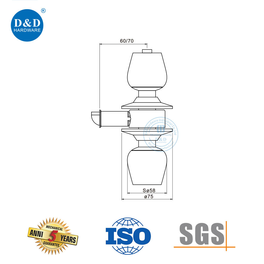 Double Sided Lock Door Knob