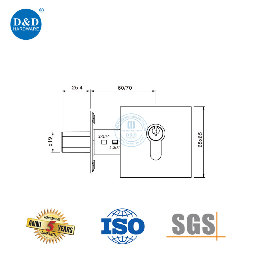 Square Deadbolt Lock