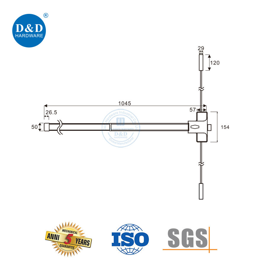 Emergency Exit Door Push Bar